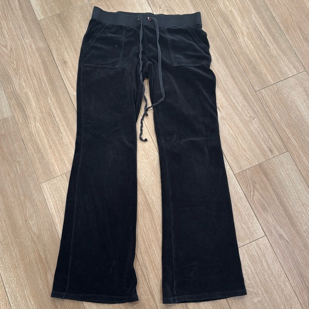 Juicy couture, black velour sweatpants